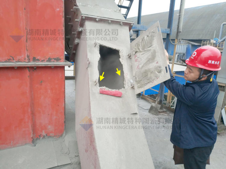 1xBET特瓷牌耐磨陶瓷内衬下料溜槽